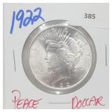 1922 90% Silver Peace $1 Dollar