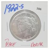 1922-S 90% Silver Peace $1 Dollar