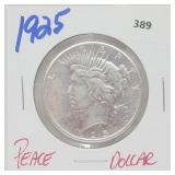 1925 90% Silver Peace $1 Dollar