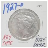 Key Date 1927-D 90% Silver Peace $1 Dollar