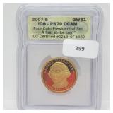 ICG 2007-S PR70 DCAM Washington $1 Dollar