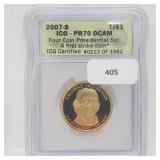 ICG 2007-S PR70 DCAM Jefferson $1 Dollar