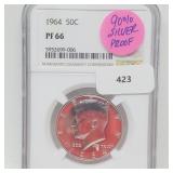 NGC 1964 PF66 90% Silver Proof JFK Half $1 Dollar