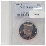 PCGS 1988-S PR69 DCAM JFK Half $1 Dollar