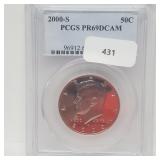 PCGS 2000-S PR69DCAM JFK Half $1 Dollar