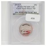 PCGS 2014-S PR70DCAM Great Sand Dunes Quarter