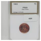 PCI 1963 PR69 Deep Cameo Lincoln Penny One Cent