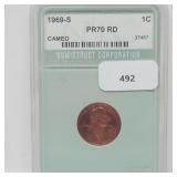NTC 1969-S PR70RD Cameo Lincoln Penny One Cent