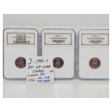3-NGC 1999-S PF69 Ultra Cameo Lincoln Pennies