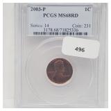 PCGS 2003-P MS68RD Lincoln Penny One Cent