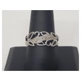 .925 Sterling Silver Diamond Ring .925 Sterling Silver Diamond Ring