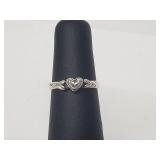 .925 Sterling Silver Heart Ring