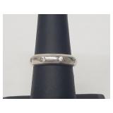 .925 Sterling Silver Gemstone Band