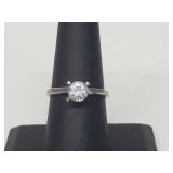 .925 Sterling Silver CZ Solitaire Ring .925 Sterling Silver CZ Solitaire Ring