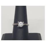 .925 Sterling Silver CZ Solitaire Ring