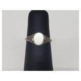 .925 Sterling Silver Initial Ring