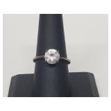 .925 Sterling Silver Solitaire Gemstone Ring