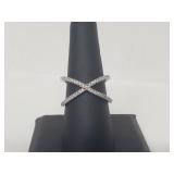 .925 Sterling Silver Diamond Ring .925 Sterling Silver Diamond Ring