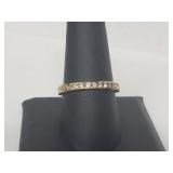 Vermeil/.925 Sterl Silver CZ Band Vermeil/.925 Sterl Silver CZ Band