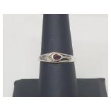 .925 Sterling Silver Ruby Ring