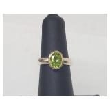 .925 Sterling Silver Peridot Ring