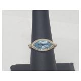 .925 Sterling Silver Aquamarine Ring .925 Sterling Silver Aquamarine Ring
