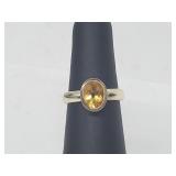 .925 Sterling Silver Citrine Ring