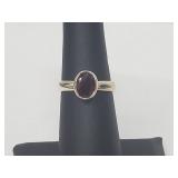 .925 Sterling Silver Garnet Ring