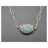 .925 Sterling Silver Natural Stone Necklace .925 Sterling Silver Natural Stone Necklace