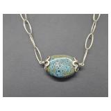 .925 Sterling Silver Natural Stone Necklace