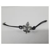 .925 Sterling Silver Leather Bracelet