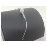 .925 Sterling Silver Native American Beaded Bracel .925 Sterling Silver Native American Beaded Bracel