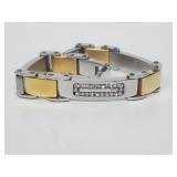 Stainless Steel Clear Gemstone Bracelet Stainless Steel Clear Gemstone Bracelet
