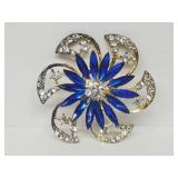 Vintage Floral Costume Jewelry Brooch