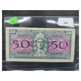 50 Cent Military Payment Certificate 50 Cent Military Payment Certificate