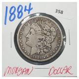 1884 90% Silver Morgan $1 Dollar