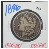 1896 90% Silver Morgan $1 Dollar