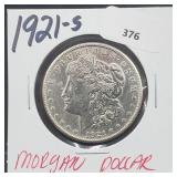 1921-S 90% Silver Morgan $1 Dollar