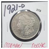 1921-D 90% Silver Morgan $1 Dollar