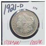 1921-D 90% Silver Morgan $1 Dollar