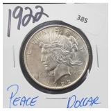 1922 90% Silver Peace $1 Dollar