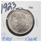 1923 90% Silver Peace $1 Dollar