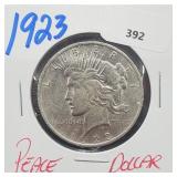 1923 90% Silver Peace $1 Dollar