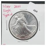 2021 1oz .999 Silver Eagle Type 2