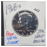 1968-S Proof 40% Silver JFK Half $1 Dollar 1968-S Proof 40% Silver JFK Half $1 Dollar