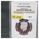 NGC 2009-S PF70 Ultra Cameo 90% Silver JFK Half NGC 2009-S PF70 Ultra Cameo 90% Silver JFK Half
