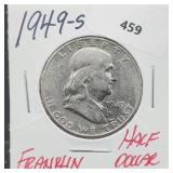 1949-S 90% Silver Franklin Half $1 Dollar 1949-S 90% Silver Franklin Half $1 Dollar