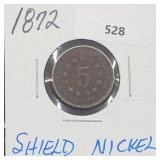 1872 Shield Nickel 5 Cents 1872 Shield Nickel 5 Cents