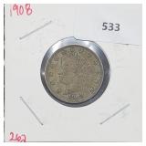 1908 V Nickel 1908 V Nickel
