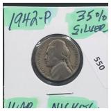 1942-P 35% Silver War Nickel